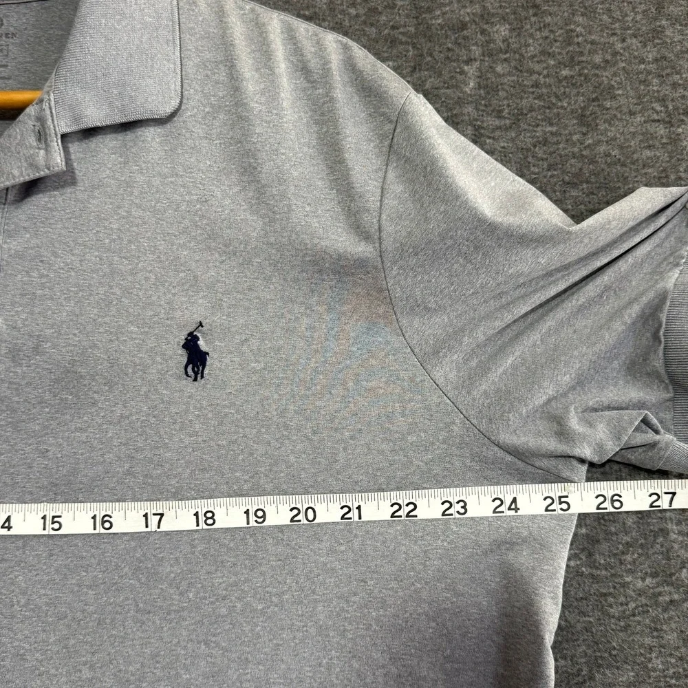 Polo Ralph Lauren Mens Performance Polo‎ Shirt XL Grey Golf  Preppy Breathable